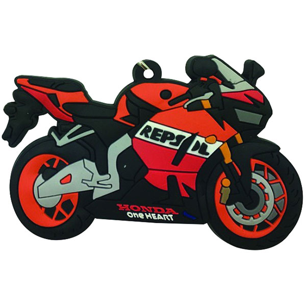 Image of BikeTek 2D Rubber Motorcycle Keyfob - Honda CBR600RR