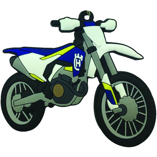 Image of BikeTek 2D Rubber Motorcycle Keyfob - Husqvarna FC250