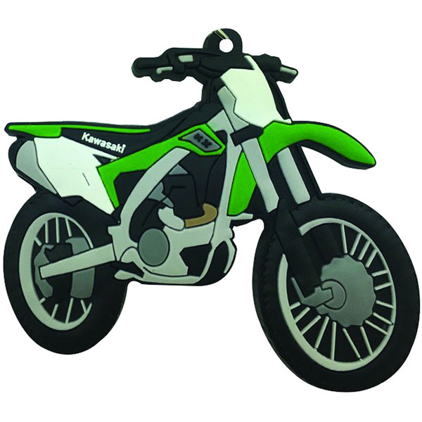 BikeTek 2D Rubber Motorcycle Keyfob - Kawasaki KX450F