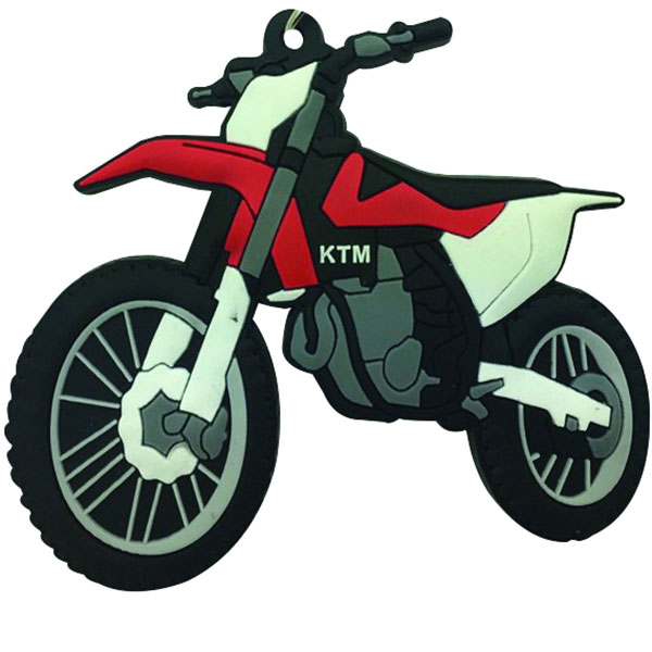 Image of BikeTek 2D Rubber Motorcycle Keyfob - KTM SXF