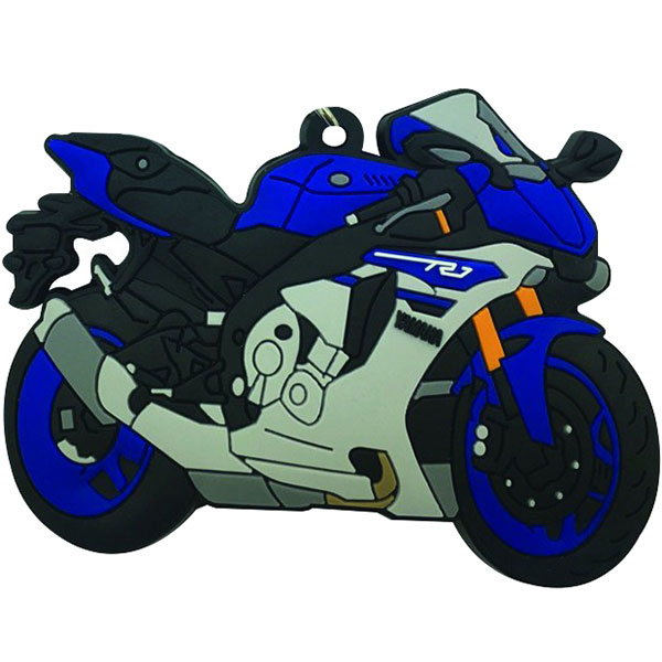 Image of BikeTek 2D Rubber Motorcycle Keyfob - Yamaha YZF R1