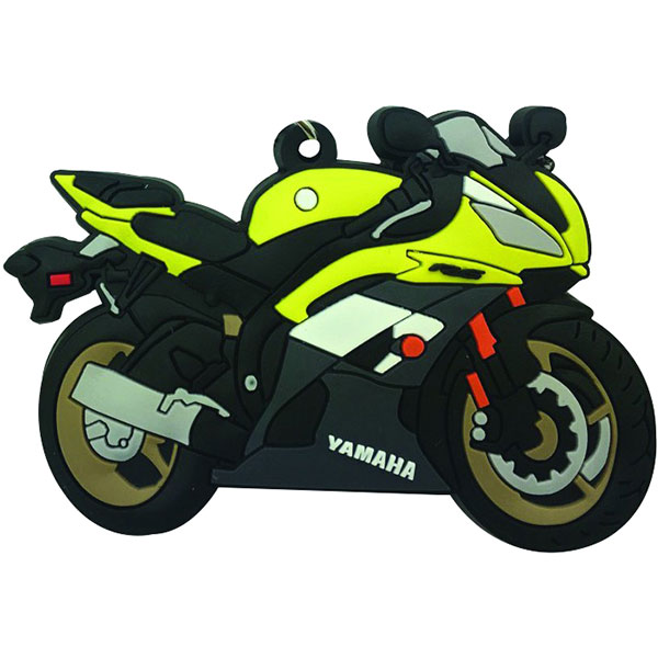 Image of BikeTek 2D Rubber Motorcycle Keyfob - Yamaha YZF R6