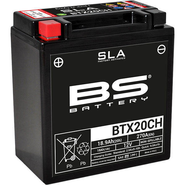 Image of BS Batteries Motorcycle Battery - SLA Sealed Lead Acid BTX20CH / YTX20CH-BS