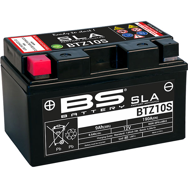 Image of BS Batteries Motorcycle Battery - SLA Sealed Lead Acid BTZ10S