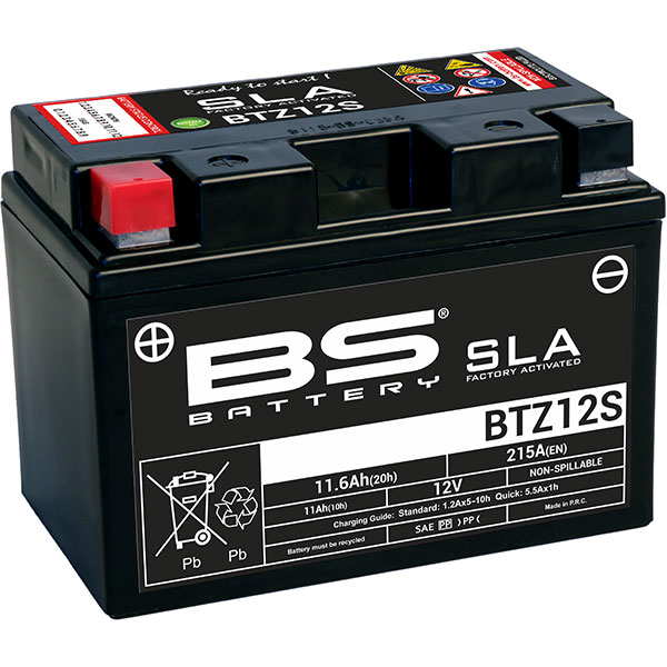 Image of BS Batteries Motorcycle Battery - SLA Sealed Lead Acid BTZ12S