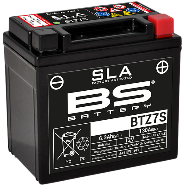 Image of BS Batteries Motorcycle Battery - SLA Sealed Lead Acid BTZ7S