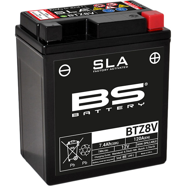 Image of BS Batteries Motorcycle Battery - SLA Sealed Lead Acid BTZ8V