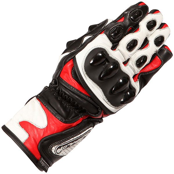 Image of Buffalo BR30 Leather Gloves - Black / Red