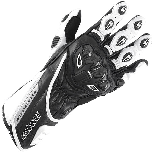 Image of Buse Donington Pro Leather Gloves - Black / White