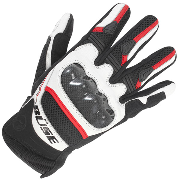 Image of Buse Safe Ride Mixed Gloves - Black / White / Red