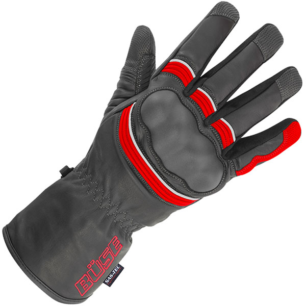 Image of Buse ST Match Leather Gloves - Black / Red