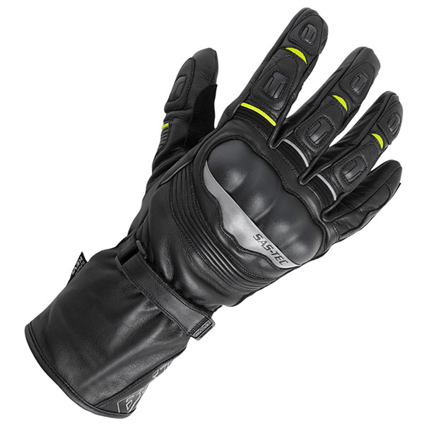Image of Buse ST Impact Leather Gloves - Black / Yellow
