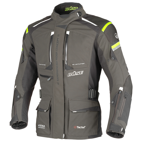 Image of Buse Ladies Nova Textile Jacket - Slate / Neon Yellow