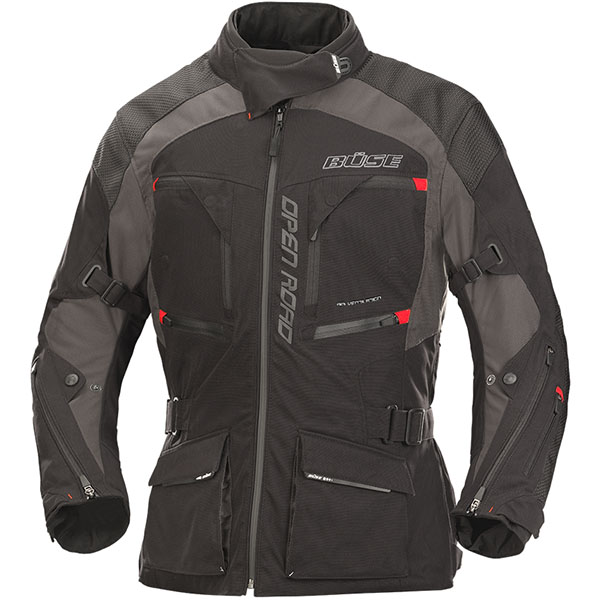 Image of Buse Ladies Open Road Evo Textile Jacket - Black / Anthracite