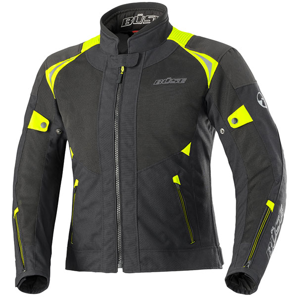 Image of Buse Ladies Solara Textile Jacket - Black / Neon Yellow