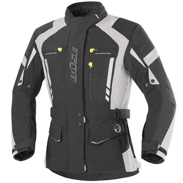 Image of Buse Ladies Torino Pro Textile Jacket - Black / Light Grey