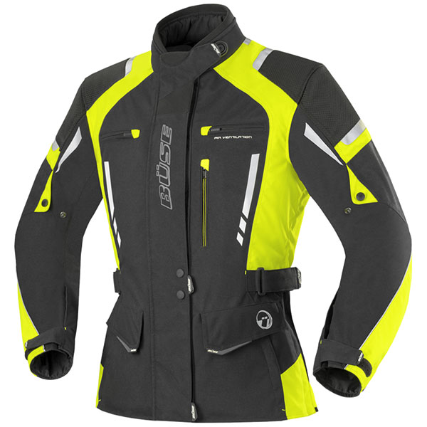 Image of Buse Ladies Torino Pro Textile Jacket - Black / Yellow
