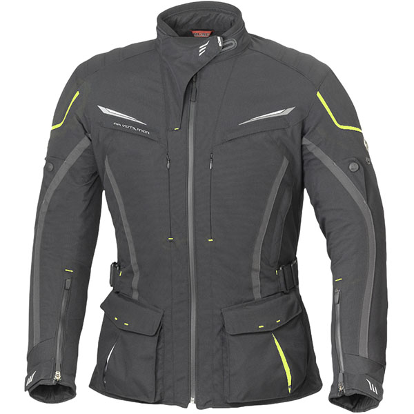 Image of Buse Ladies Vittoria Textile Jacket - Black / Fluo Yellow