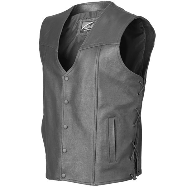 Image of Buse Leather Vest - Black