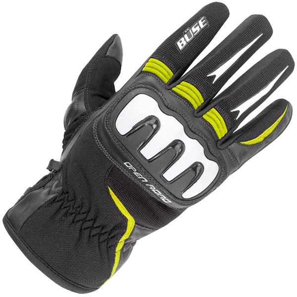 Image of Buse Open Road Sport Gloves - Black / Yellow
