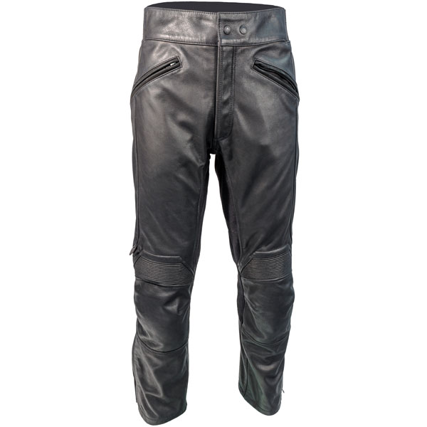 Richa Cafe Leather Trousers - Black - FREE UK DELIVERY