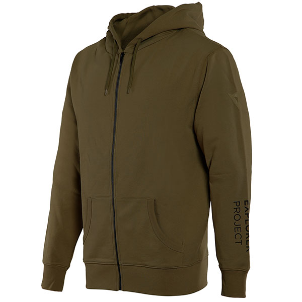 Dainese Adventure Full-Zip Hoodie - Military Olive / Black - FREE UK ...