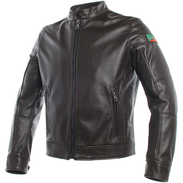 Image of Dainese AGV 1947 Leather Jacket - Dark Brown