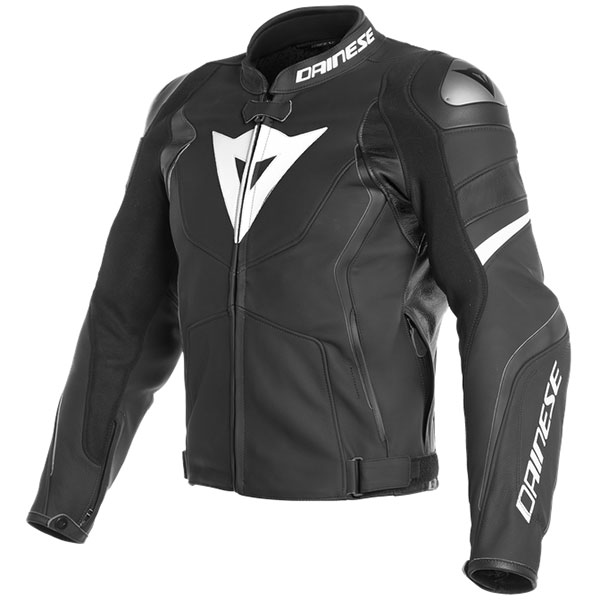 Image of Dainese Avro 4 Leather Jacket - Matt Black / White