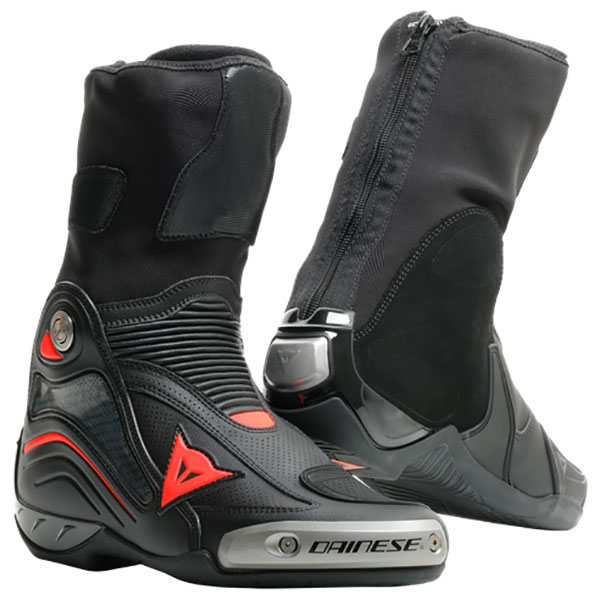 Image of Dainese Axial D1 Air In Boots - Black / Fluo Red