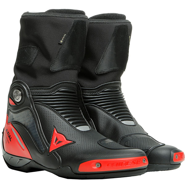 Image of Dainese Axial Gore-Tex In Boots - Black / Lava Red