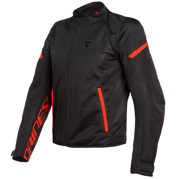 Image of Dainese Bora Air Textile Jacket - Black / Fluo Red