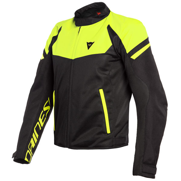 Image of Dainese Bora Air Textile Jacket - Black / Fluo Yellow