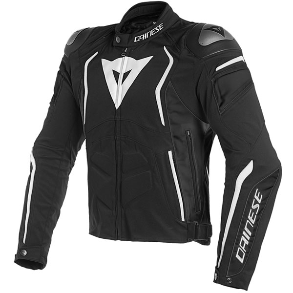 Image of Dainese Dyno Textile Jacket - Black / Black / White