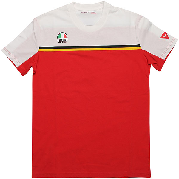 Image of Dainese Fast-7 T-Shirt - White / Red
