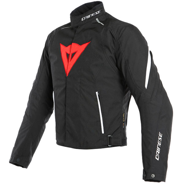 Dainese Laguna Seca 3 D-Dry Textile Jacket - Black / Lava Red / White ...