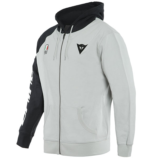 Dainese Racing Service Full Zip Hoodie Glacier Grey Black