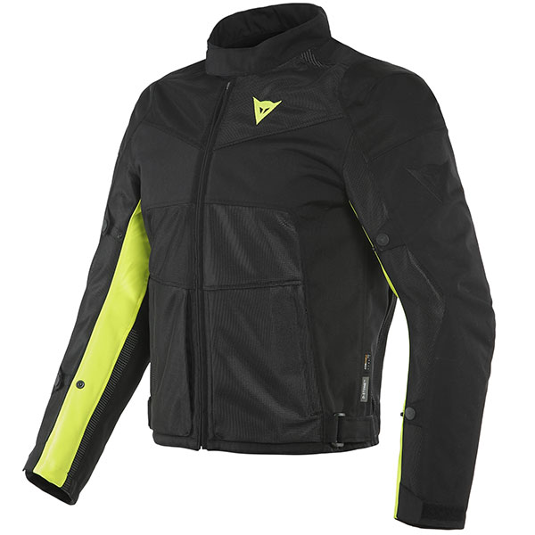 Dainese Sauris 2.0 D-Dry Textile Jacket - Black / Black / Fluo Yellow ...