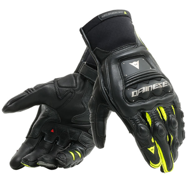 Image of Dainese Steel-Pro In Gloves - Black / Fluo Yellow