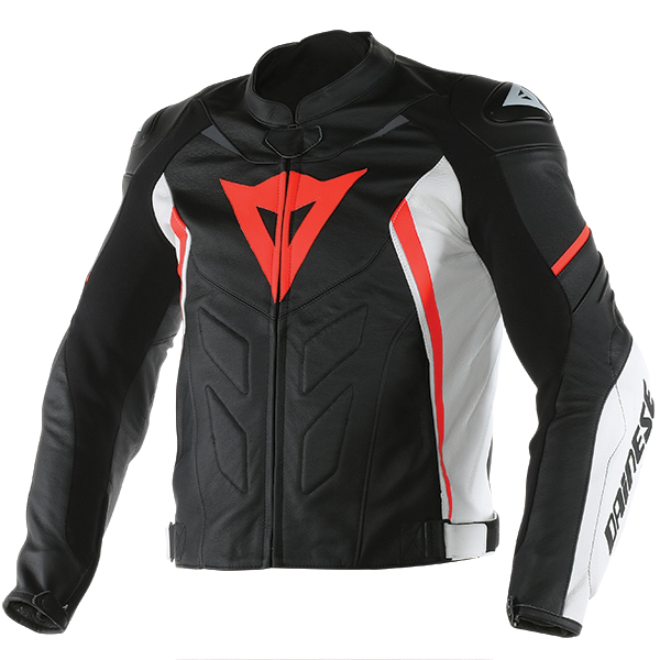 Dainese Avro D1 Leather Jacket Black White Flo Red Free Uk Dainese Avro D1 Leather Jacket Black White Flo Red