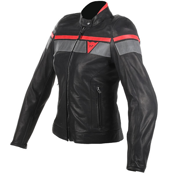 Dainese Las Blackjack Leather Jacket Black Grey Red Free Dainese Las Blackjack Leather Jacket Black Grey Red Thumb 0