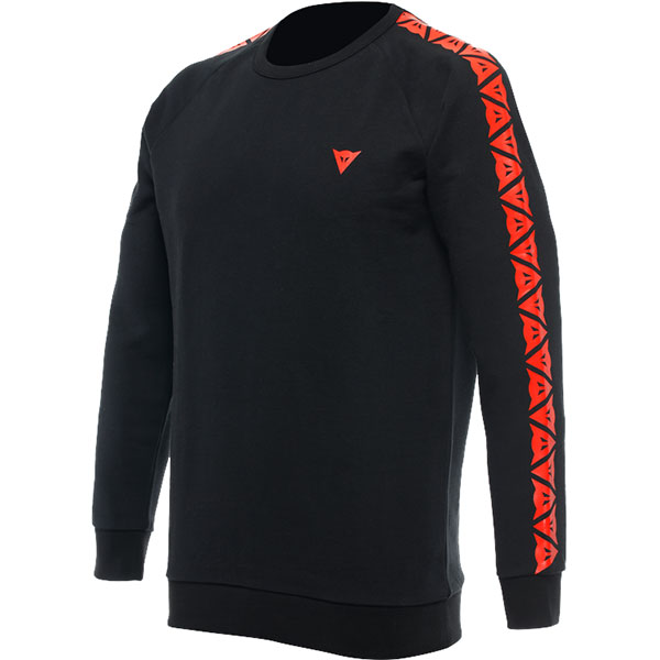 Dainese Sweater Stripes - Black / Fluo Red - FREE UK DELIVERY