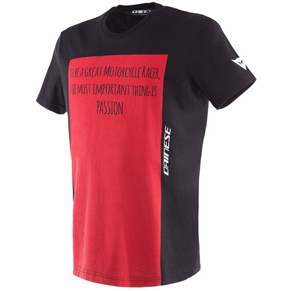 Image of Dainese Racer Passion T-Shirt - Black / Red