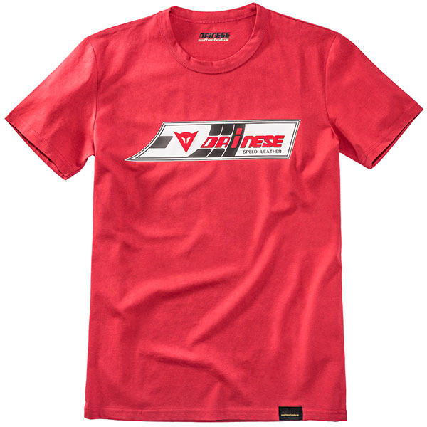 Image of Dainese Speed-Leather T-Shirt - Red
