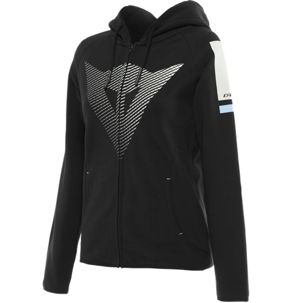 Dainese Ladies Fade Full-Zip Hoodie - Black / Cool Grey / Light Blue ...