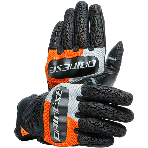 Image of Dainese D-Explorer 2 Mixed Gloves - Glacier Grey / Orange / Black