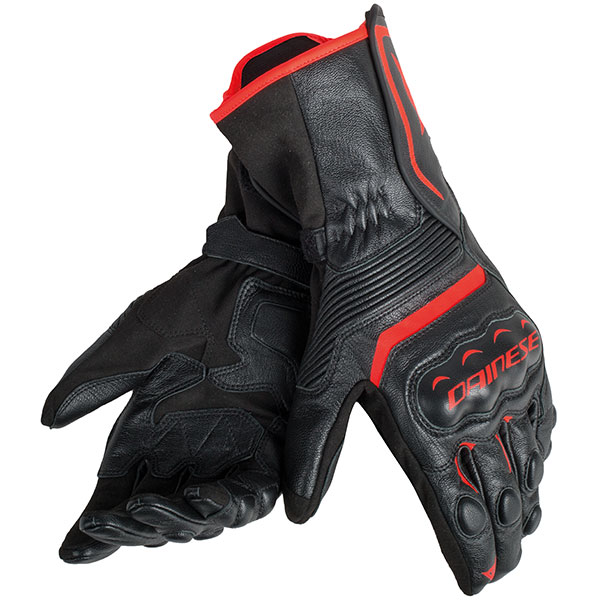 Image of Dainese Assen Glove - Black / Black / Fluo Red