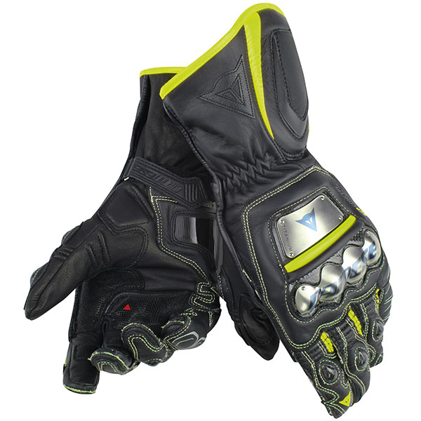 Image of Dainese Full Metal D1 Glove - Black / Fluo Yellow