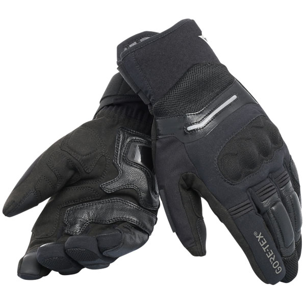 Image of Dainese Solarys Short Gore-Tex Gloves - Black / Black