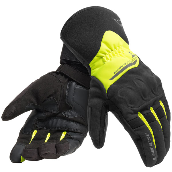 Image of Dainese X-Tourer Textile Gloves - Black / Fluo Yellow