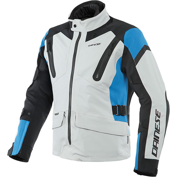 Image of Dainese Tonale D-Dry Textile Jacket - Glacier Grey / Performance Blue / Black